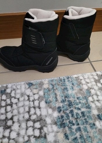 unisex Çocuk Siyah Biker Bot Velcro - Görsel 2