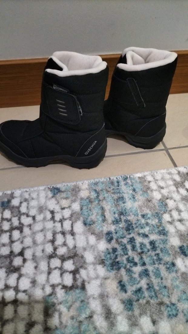 unisex Çocuk Siyah Biker Bot Velcro - Görsel 2