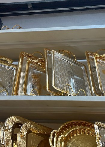 Parlak Altın Renkli Mutfak Tepsisi - Görsel 2