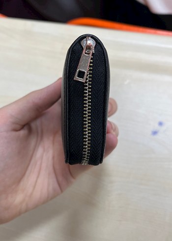 Kadın Siyah Deri Fermuarlı Cüzdan - Görsel 3