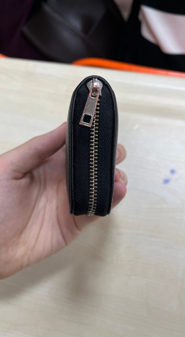 Kadın Siyah Deri Fermuarlı Cüzdan - Görsel 3