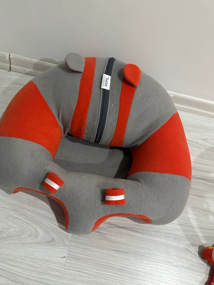 Gri ve Turuncu oturma minderi - Görsel 2