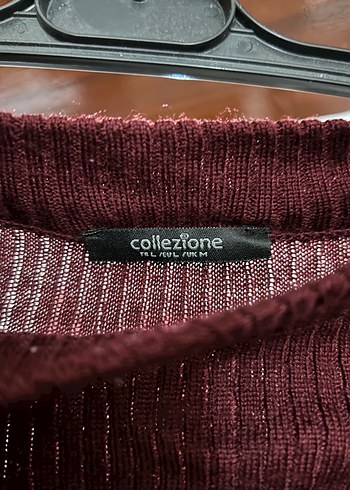 Bordo Uzun Kollu Fit Triko Elbise - Görsel 3