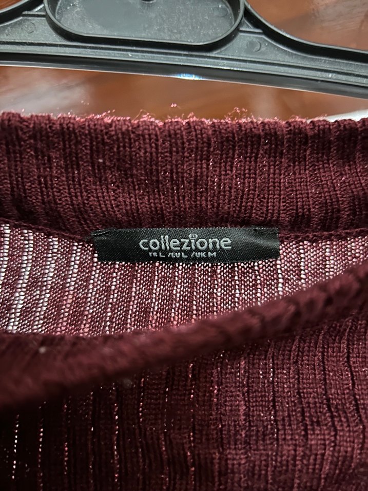 Bordo Uzun Kollu Fit Triko Elbise - Görsel 3