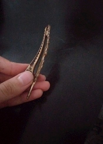 Bej Bohem kıskaçlı toka - Görsel 2