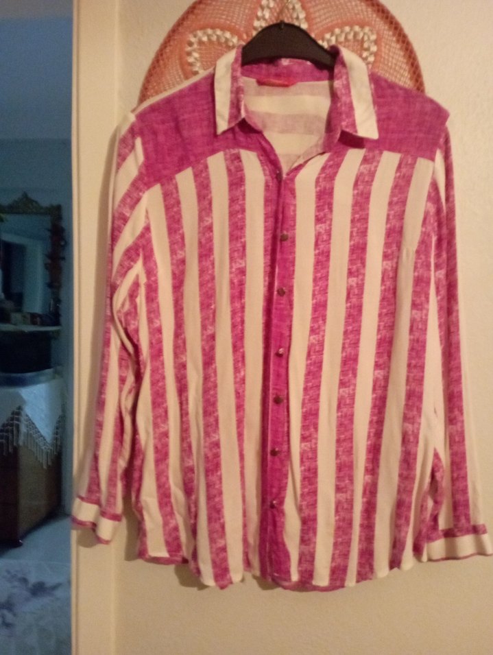 Pembe V Yaka Uzun Kollu Kız Gömlek - Görsel 2