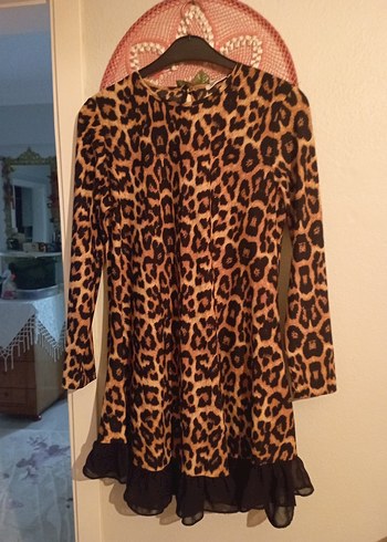 Kürk Detaylı Kahverengi Desenli Kedi Kıyafeti - Görsel 2