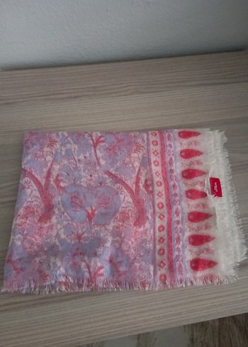 Dantel Detaylı Pembe Bohem Kadın Şal - Görsel 2