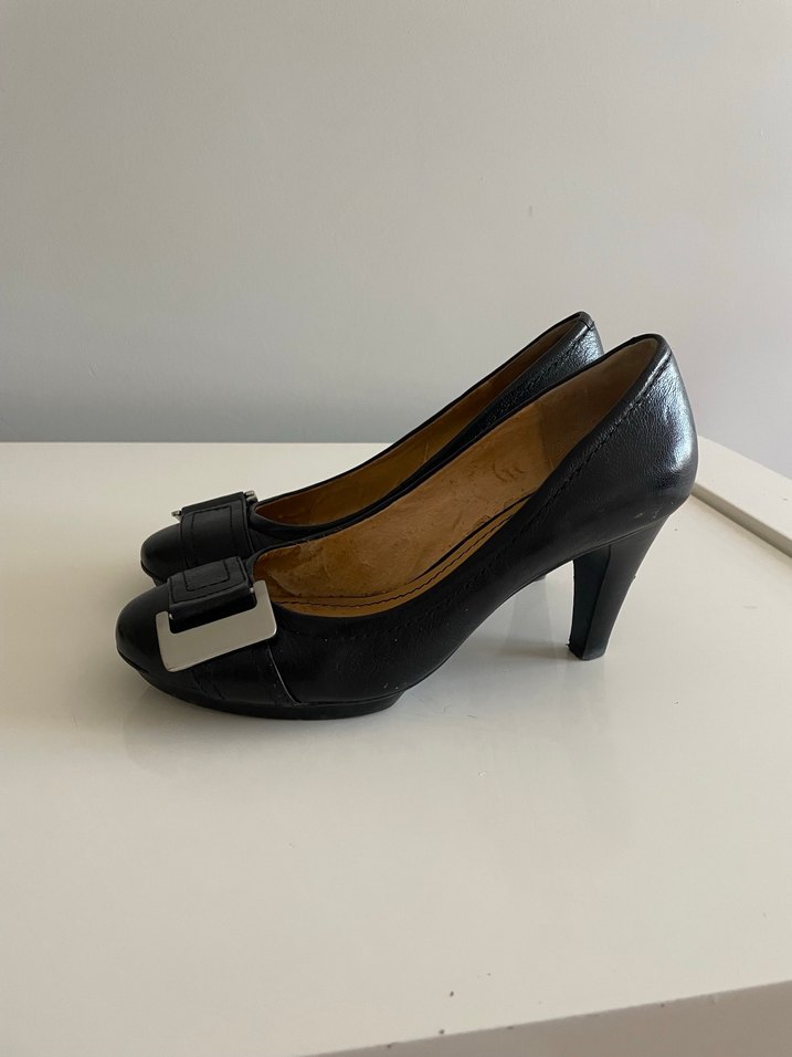 Klasik Siyah Topuklu Stiletto Tokalı - Görsel 4