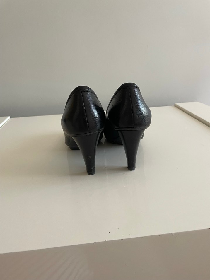 Klasik Siyah Topuklu Stiletto Tokalı - Görsel 3