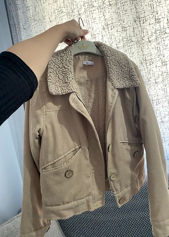 Düğmeli Erkek Çocuk Bej Ceket - Görsel 2