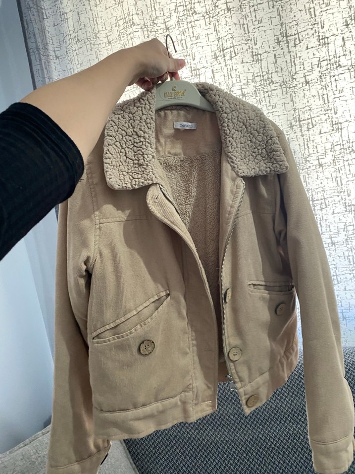 Düğmeli Erkek Çocuk Bej Ceket - Görsel 2