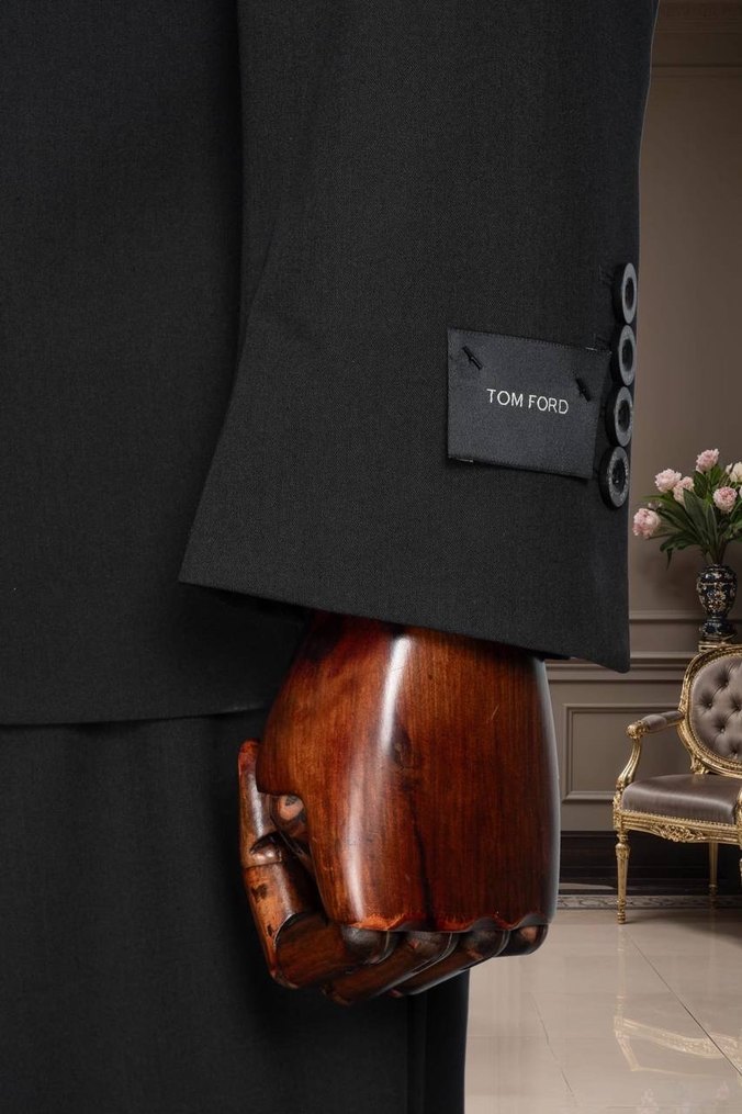 Klasik Siyah Erkek Kruvaze Takım Elbise - Görsel 3