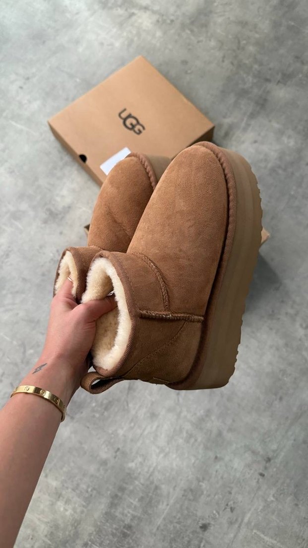 Ugg  Süet Kadın Dolgu Topuk Bot - Görsel 3