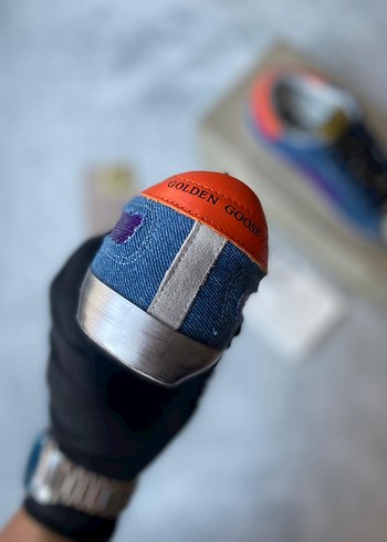 Renkli Payetli Kadın Kot Sneakers Golden Goose Deluxe - Görsel 7