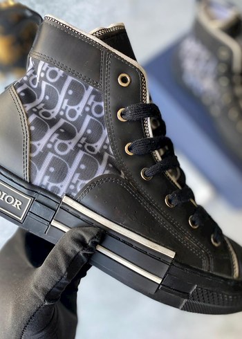 Dior Siyah Yüksek Topuklu Sneaker - Görsel 5