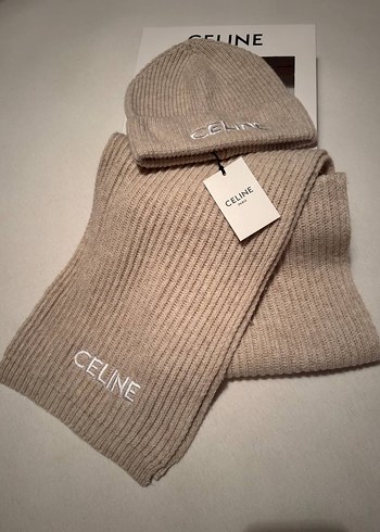 Pembe Örgü Kadın Bere ve Atkı Seti - Görsel 4