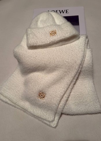 Pembe Örgü Kadın Bere ve Atkı Seti - Görsel 9