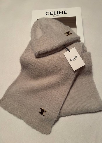 Pembe Örgü Kadın Bere ve Atkı Seti - Görsel 8