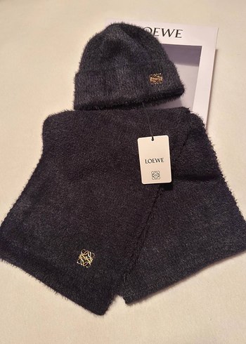 Pembe Örgü Kadın Bere ve Atkı Seti - Görsel 10