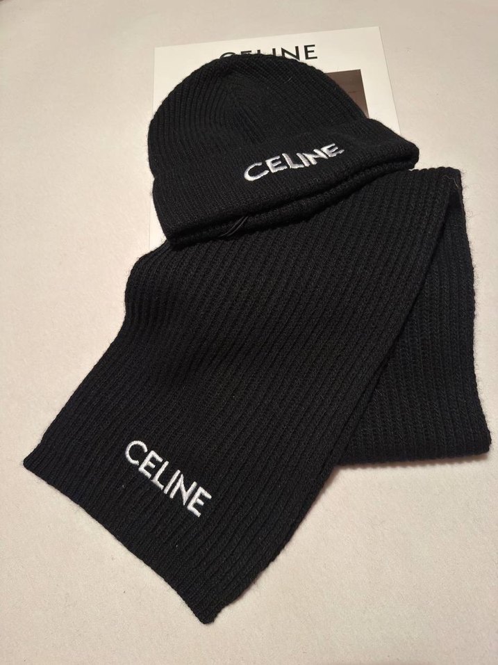 Pembe Örgü Kadın Bere ve Atkı Seti - Görsel 5