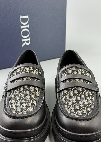 Dior İşlemeli Siyah Platform Loafer - Görsel 2