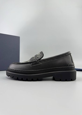 Dior İşlemeli Siyah Platform Loafer - Görsel 3