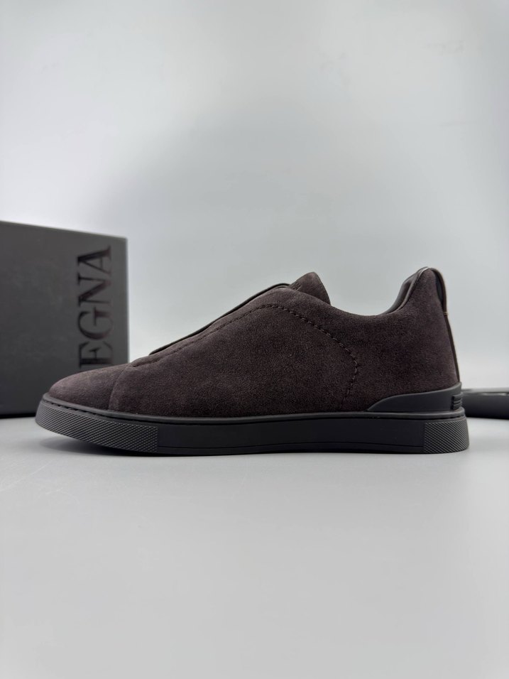 Zegna Erkek Kahverengi Süet Günlük Ayakkabı - Görsel 3