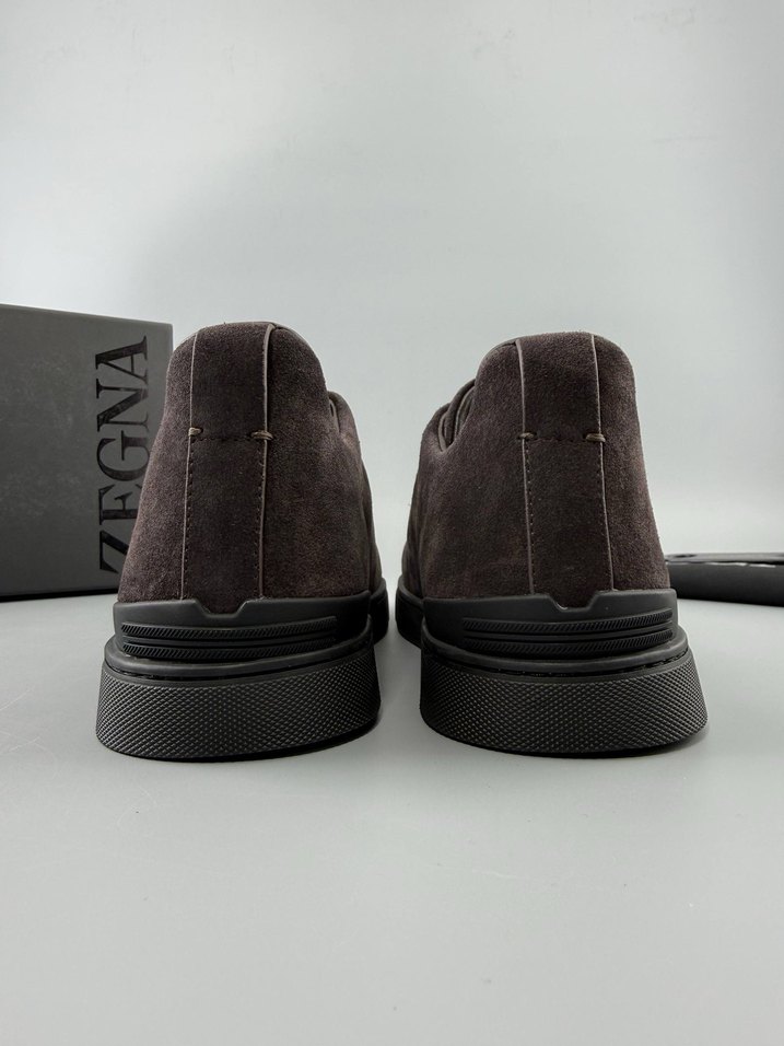 Zegna Erkek Kahverengi Süet Günlük Ayakkabı - Görsel 4