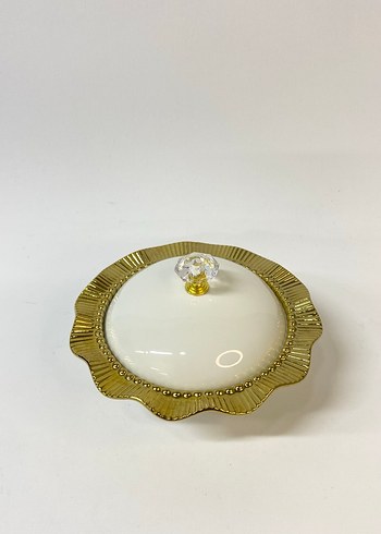 Porselen Parlak Beyaz Kapaklı Şekerlik - Görsel 3