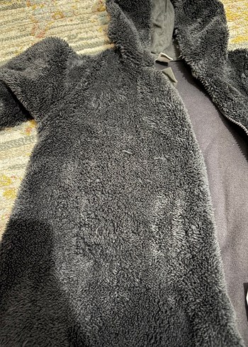 Koyu Gri Erkek Bebek Peluş Tulum - Görsel 2