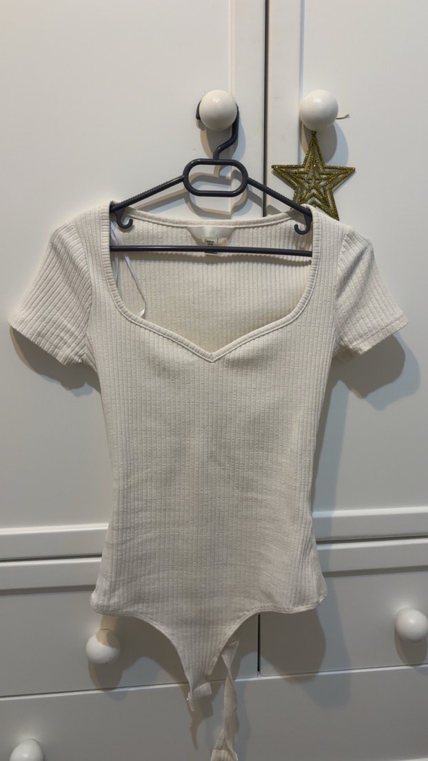 Bej kalp yaka body - Görsel 4