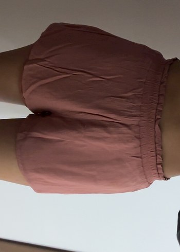 Pembe Yüksek Bel Mini Şort - Görsel 4