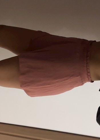 Pembe Yüksek Bel Mini Şort - Görsel 2