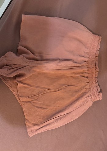 Pembe Yüksek Bel Mini Şort - Görsel 6