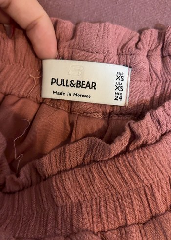 Pembe Yüksek Bel Mini Şort - Görsel 5