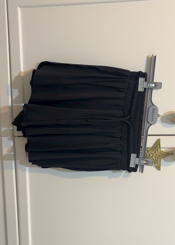 siyah renk etek gorunumlu sort etek - Görsel 5