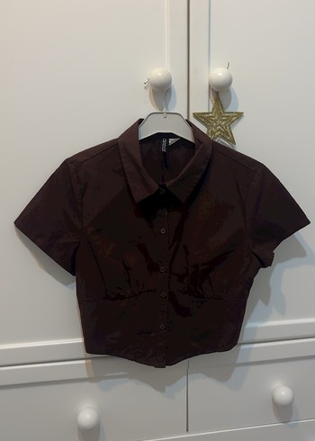 Kahverengi Fitted Korseli gomlek Midi Boy - Görsel 4