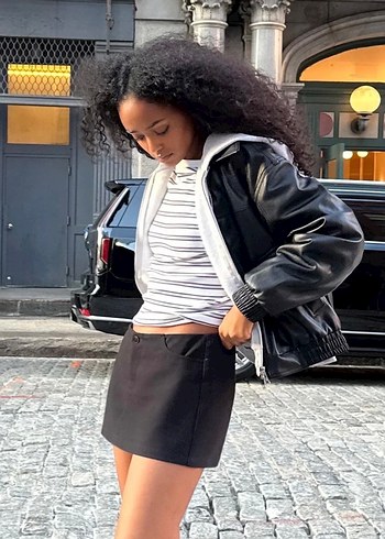 Siyah sort etek - Görsel 3