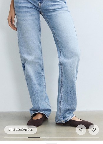 stradivarius d98 straight fit pantolon - Görsel 5