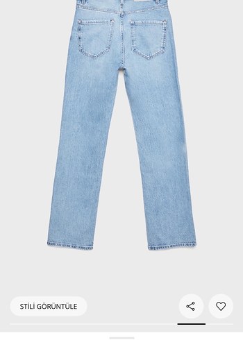 stradivarius d98 straight fit pantolon - Görsel 2