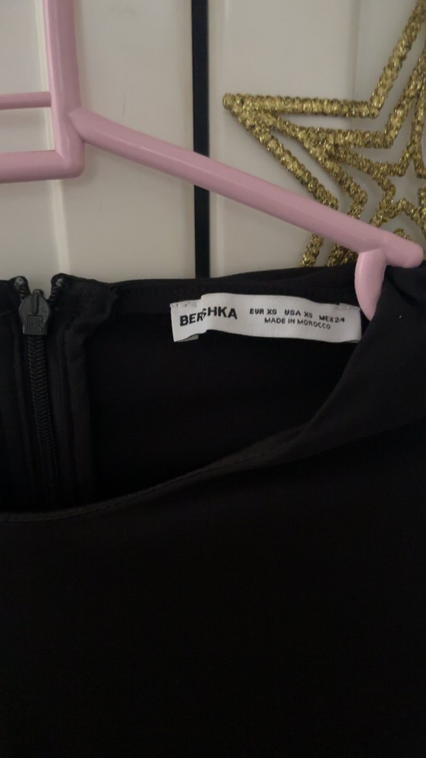 Siyah Uzun Kollu Mini Kadın Elbise - Görsel 3