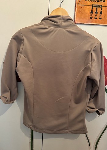 Gri Drapeli Kadın Blazer Ceket - Görsel 3