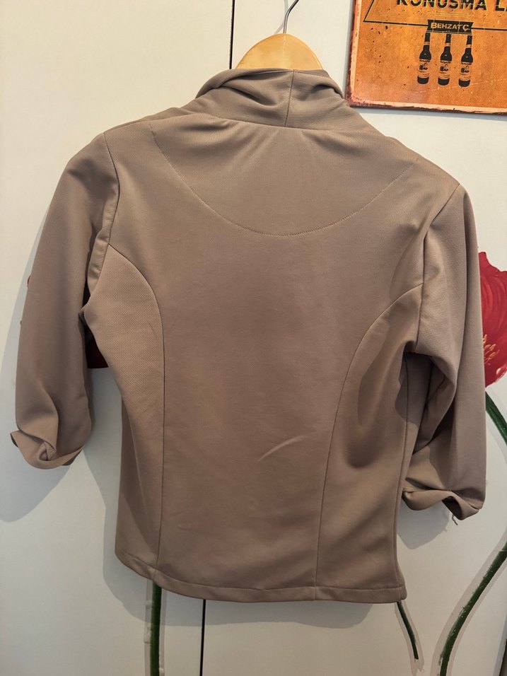 Gri Drapeli Kadın Blazer Ceket - Görsel 3