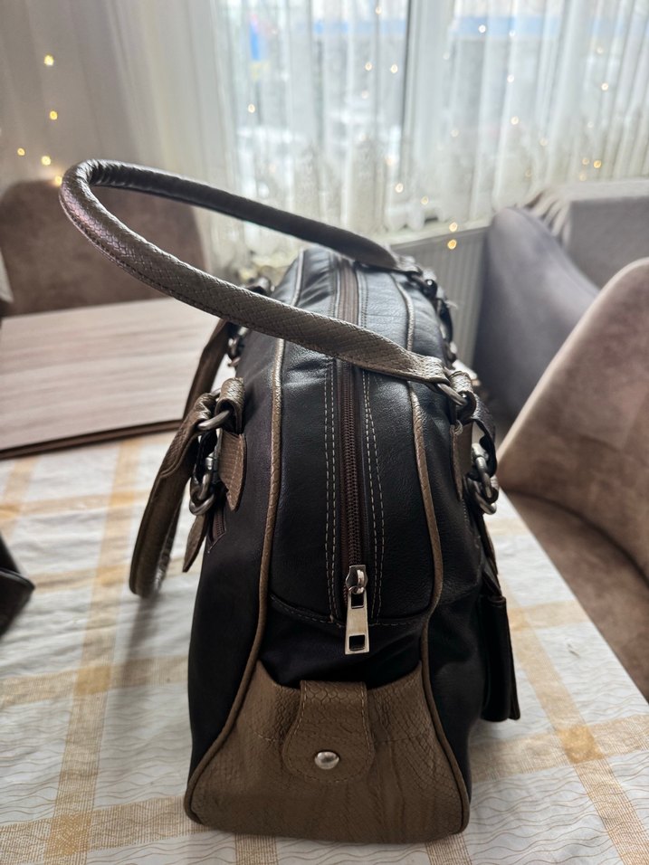 Klasik Kahverengi Kadın Çanta - Görsel 3