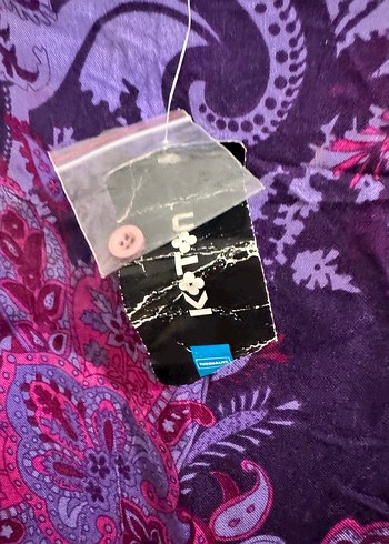 Bohem Uzun Kollu Mor Bağlama Desenli Tuniği - Görsel 5