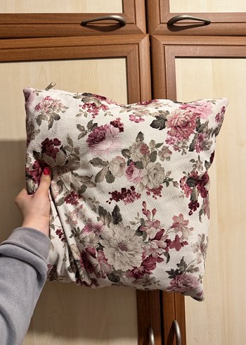 Pembe Bohem Çiçek Desenli Kırlent - Görsel 2