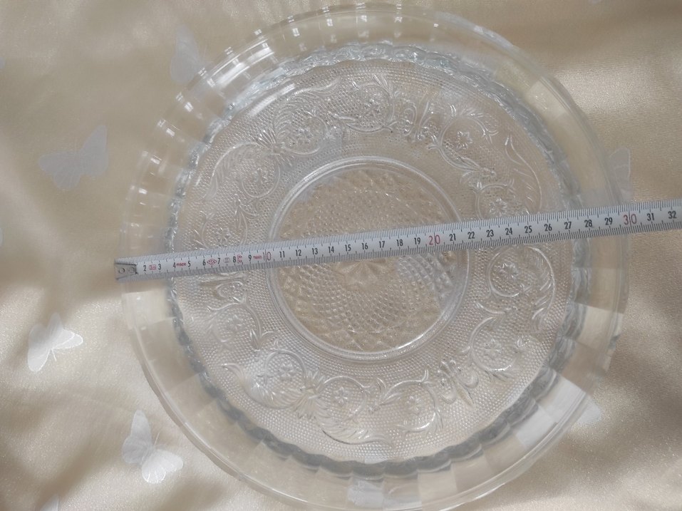 kesme kristal büyük cam Tabak - Görsel 3