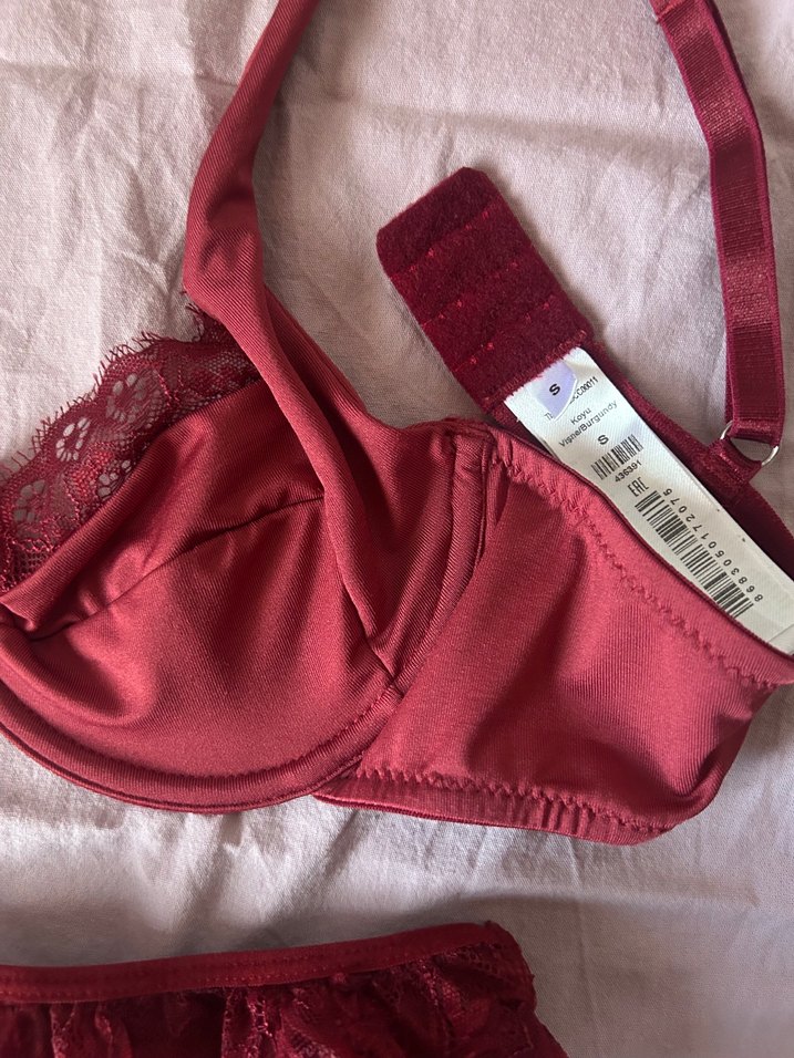 Bordo Sütyen ve Dantelli Külot Takımı - Görsel 2