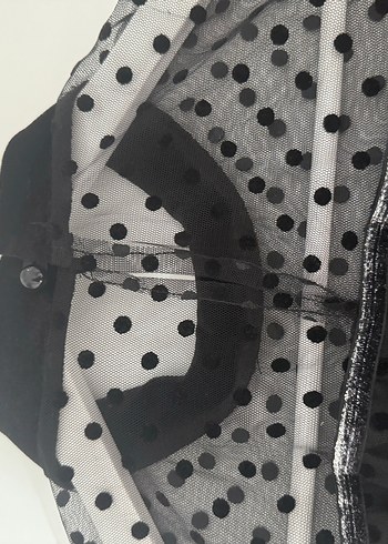 Bol siyah elbise - Görsel 5